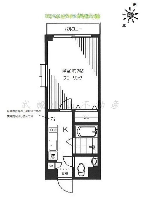 ２面採光で角部屋！